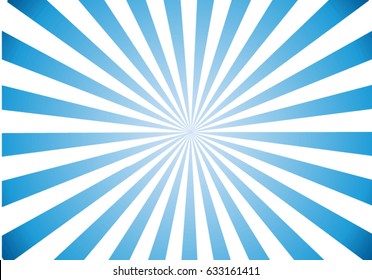 A blue gradient sunburst in vector illustration.