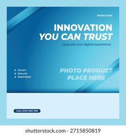 Blue Gradient Technology Banner Product Template