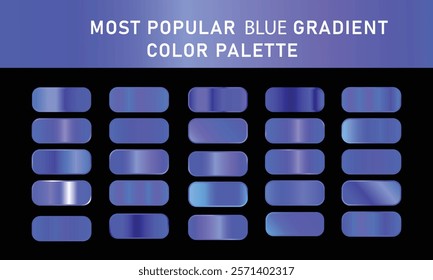 Blue gradient template, blue metallic gradient background, set of blue gradient 