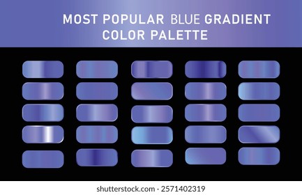 Blue gradient template, blue metallic gradient background, set of blue gradient 
