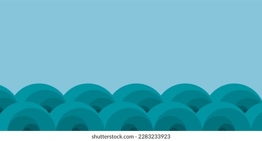 Blue gradient three-dimensional shape background, editable backdrop