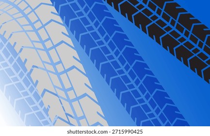 Blaue Farbverlauf Reifen Spuren Hintergrund.

