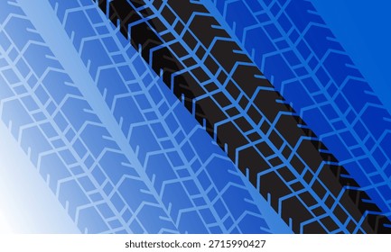 Fondo azul de las Pistas del neumático del gradiente.

