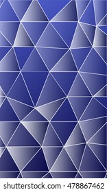 Blue gradient triangles. Vector illustration. For design, presentations