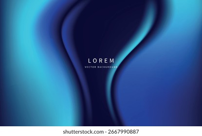 Blue Gradient Vector Background: Abstract Swirling Design for Presentations vector