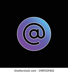 Bei blauem Farbverlauf-Vektorsymbol