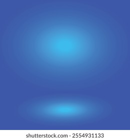 Blue gradient wall and empty studio room background