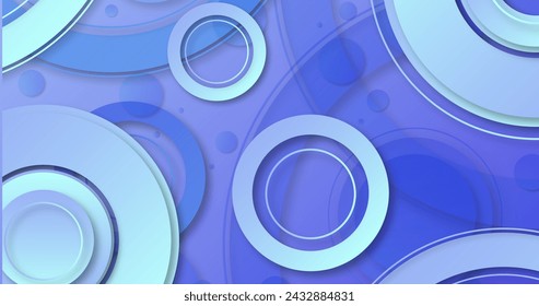 Blue gradient wallpaper with geometrical shapes vector design in eps 10