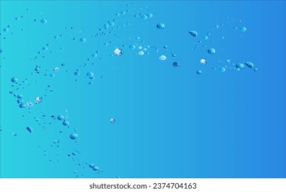 blue gradient wallpaper with water aquatic vector design