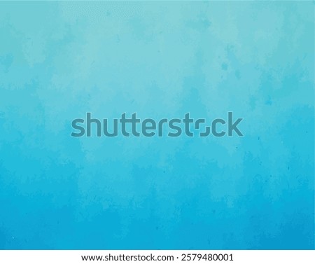 Blue gradient watercolor illustration vector paint on old paper with grain smudge dirty texture abstract for
