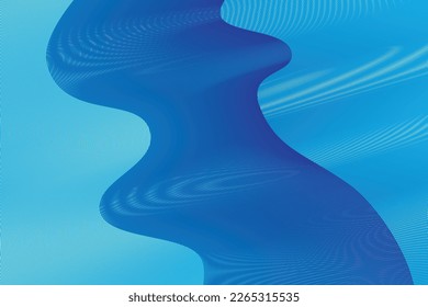 blue gradient wave abstract background. modern graphic for landing page and computer desktop background. 3d vector