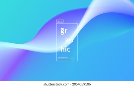 Blue gradient wave background. Minimalist abstract design. Eps 10
