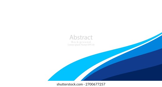 Blue Gradient Wave Background. Modern creative trendy design in vector illustration