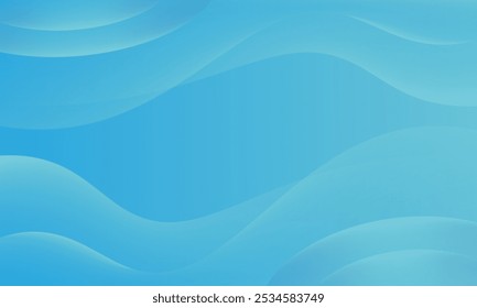 Blue Gradient Wave Background Vector Illustration, Ideal for Websites, Social Media, Ads, and Presentation Design, Perfect for Modern Branding and Creative Projects to Enhance Visual Appeal