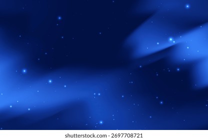 Onda de gradiente azul y brillante sobre fondo oscuro. Puede utilizar el Anuncio, folleto, presentación. Ilustración vectorial