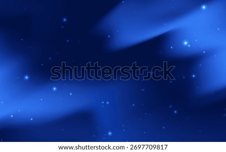 Blue gradient wave and sparkling on dark background. You use can banner, brochre, presentation. Vector illustration