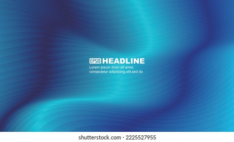 Blue gradient wavy line smooth texture line texture vector background