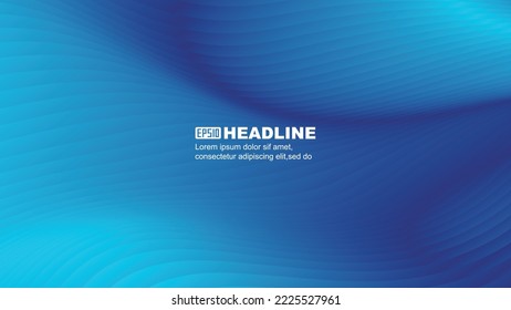 Blue gradient wavy line smooth texture line texture vector background