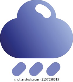 Blue gradient weather vector icon