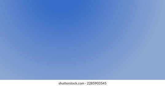 Blue gradient wide banner. Abstract blue sky vector background for banner design. Vector