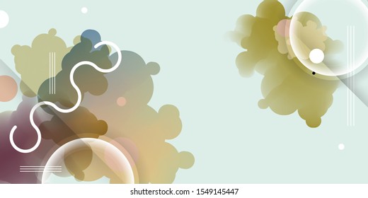 Blue gradients and cloud shapes backgrounds colorful 3d holiday vector Illustration graphic design