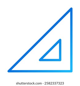 Blue Gradients Triangle Shape Line Style Vector