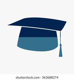 Blue Graduation cap icon