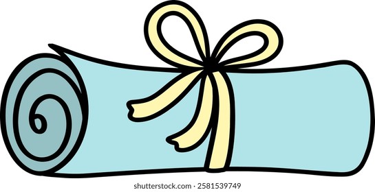 Blue graduation diploma certificate cute