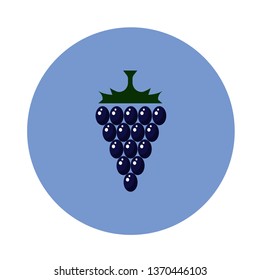 Blue grape icon background blue