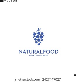Logotipo de uva azul. Signo abstracto