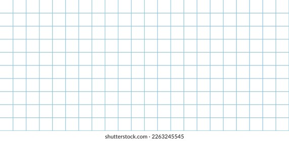 Blue graph paper grid background. Seamless pattern math paper texture. Desigh for rchitect plan, school project. Vector illustration