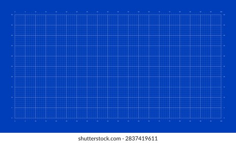 Blue graph paper grid