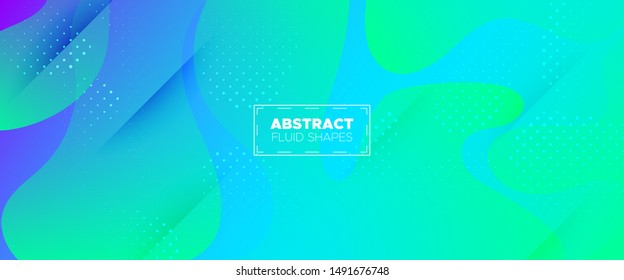 Blue Graphic Background. Fluid Shapes. 3d Minimal Poster. Wave Liquid Banner. Dynamic Background. Light Fluid Colorful. Teal 3d Modern Poster. Futuristic Wave Flyer. Abstract Background.