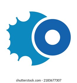 Blue graphic element logo design 