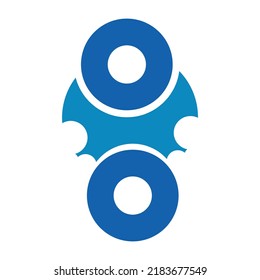 Blue graphic element logo design 