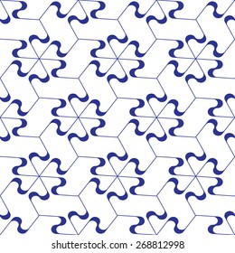 Blue  graphic pattern abstract vector background. Modern stylish texture.