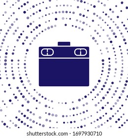 Blue Graphic tablet icon isolated on white background. Abstract circle random dots. Vector Illustration