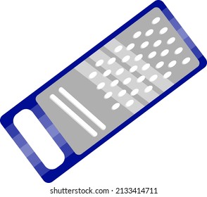 Blue grater, illustration, vector on a white background.