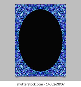 Blue gravel ornate card frame - vector stationery background template design