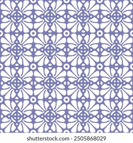 Blue gray abstract floral seamless pattern
