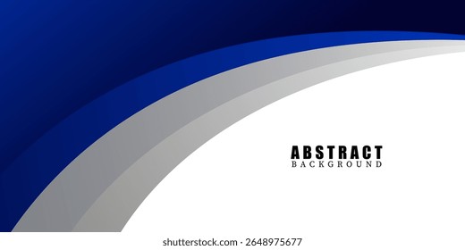 Blue and gray abstract wave background for corporate banner, business presentation, poster, journal cover.