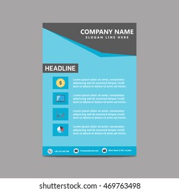 Blue and Gray brochure title page design