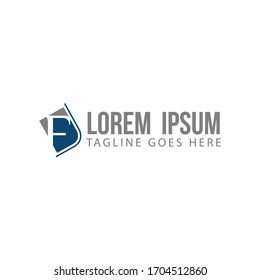 blue gray circle initial F Letter logo design vector graphic concept illustrations
