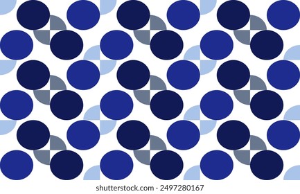 blue gray circle quarter group checker board repeat seamless pattern design for endless fabric print patter or background, layer