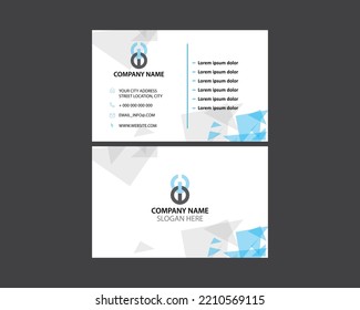 Blue And Gray Color Creative Business Card Royalty Free Vector