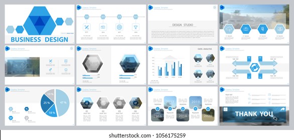 Blue, gray elements for infographics on a white background.Best set of presentation templates. Use in the presentation,flyer and postcard,corporate report,marketing,advertising,annual report,banner