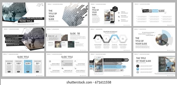 Blue and gray elements for infographics on a white background. Presentation templates. Use in presentation, flyer and leaflet, corporate report, marketing, advertising, annual report, banner.