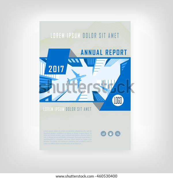 Download Blue Gray Modern Vector Annual Report Stock Vector Royalty Free 460530400