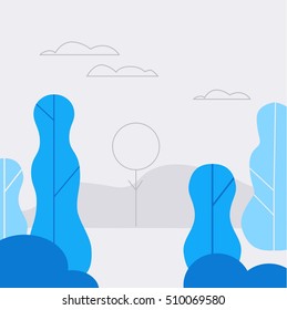 Blue and gray nature. modern background