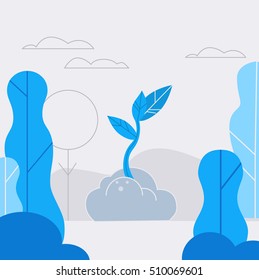 Blue and gray nature. modern background